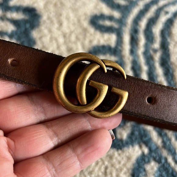Authentic Gucci Marmont GG faded leather belt - Picture 3 of 5